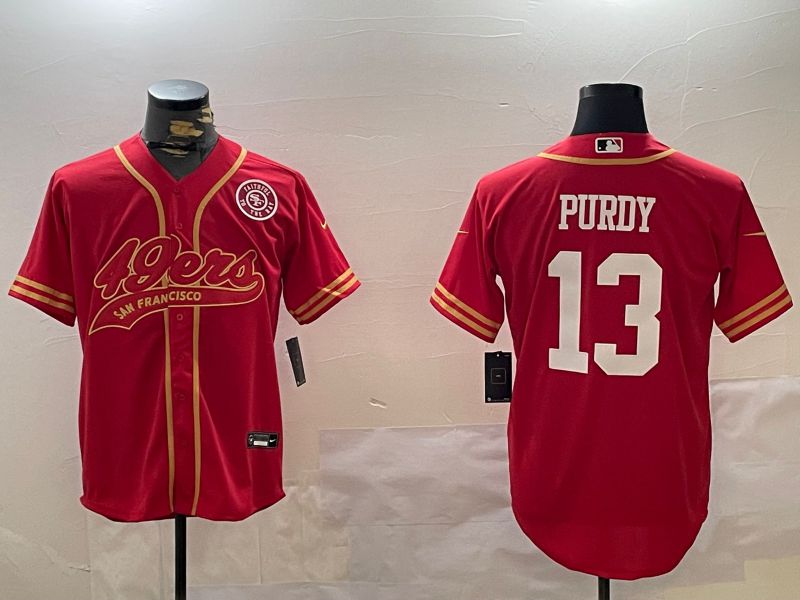 Men San Francisco 49ers #13 Purdy Red Joint Name 2024 Nike Limited NFL Jersey style 12092